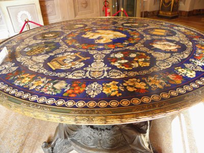 Ornate table top in the Pitti Palace